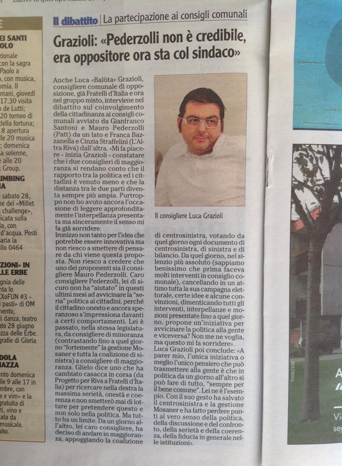 Articolo Luca Grazioli