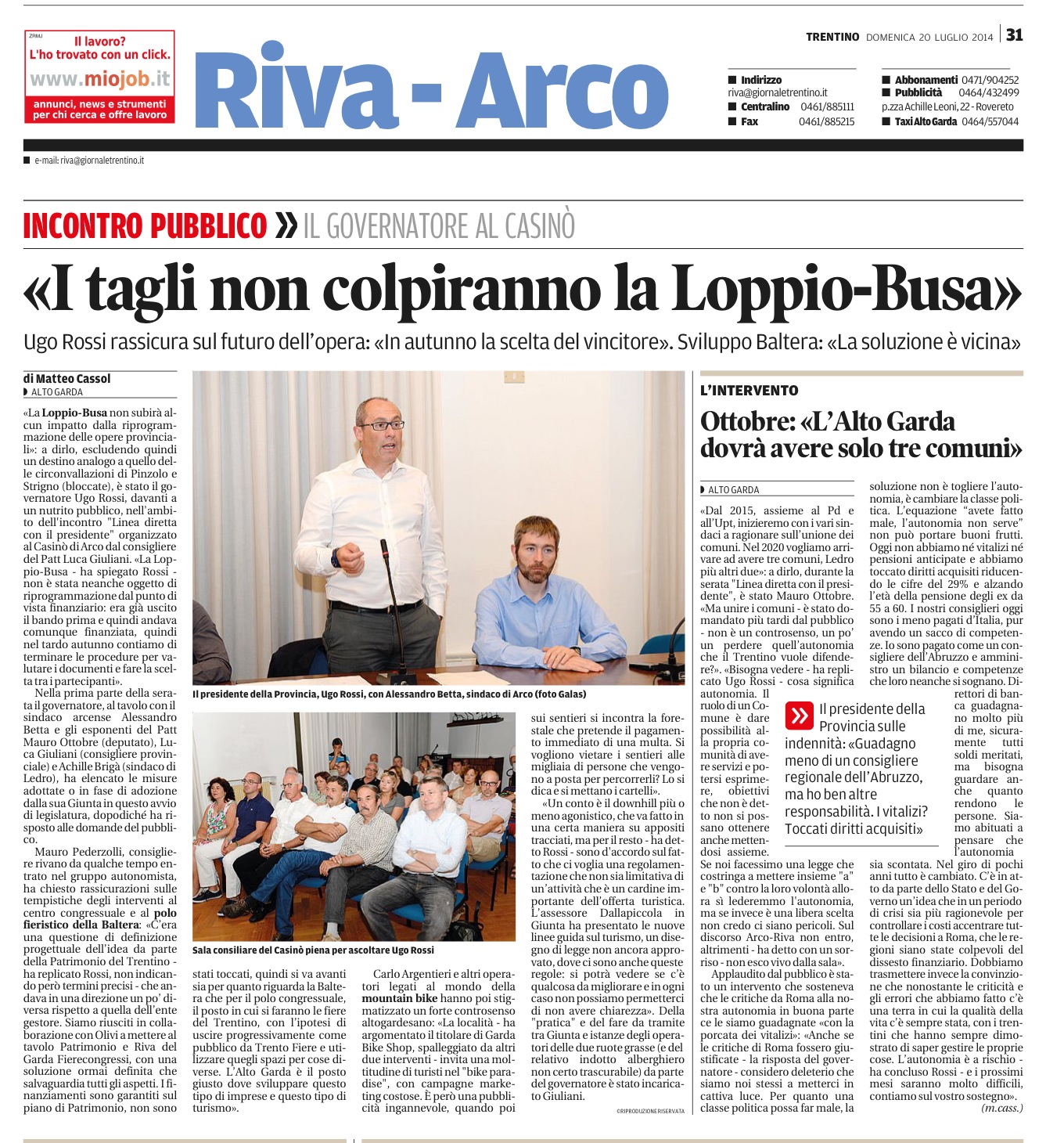 Cronaca Riva - Arco del 21 luglio 2014